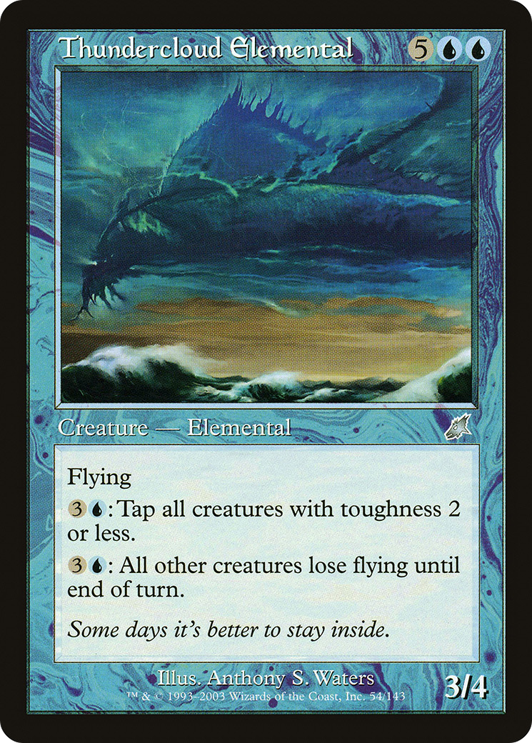 Thundercloud Elemental (SCG-054) - Scourge Foil