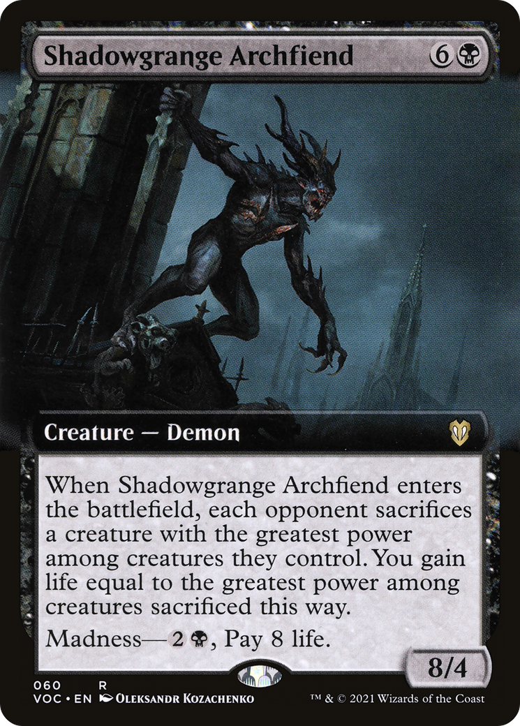 Shadowgrange Archfiend (Extended Art) (VOC-060) - Crimson Vow Commander: (Extended Art)