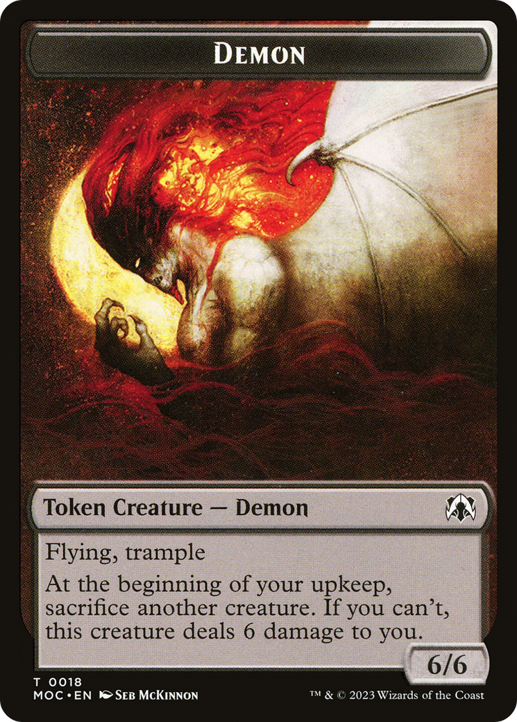 Demon (TMOC-018) - March of the Machine Commander Tokens