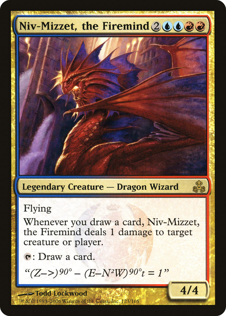 Niv-Mizzet, le Cérébral ardent (GPT-123) - Feuille du Pacte des Guildes 