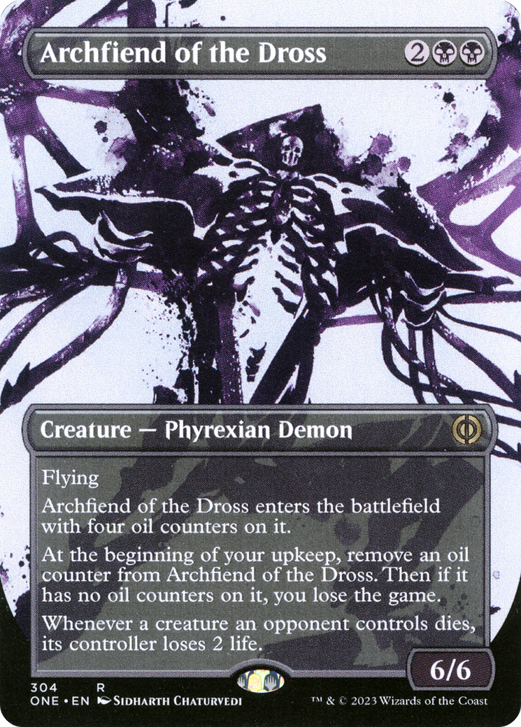 Archdémon des scories (ONE-304) - Phyrexia : Tous ne feront qu'un : (Vitrine) (Sans bordure) Feuille 