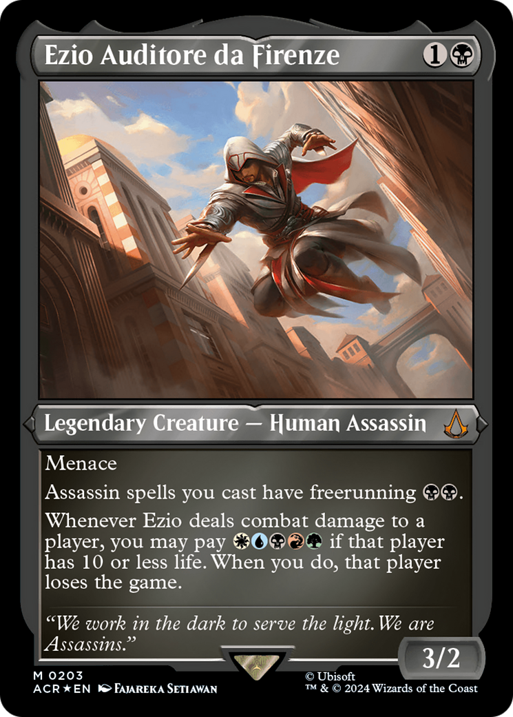 Ezio Auditore da Firenze (ACR-203) - Feuille gravée Assassin's Creed 