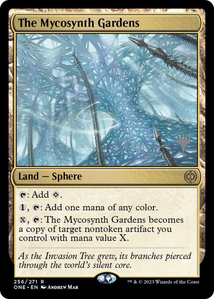 The Mycosynth Gardens (PPONE-256) - Phyrexia: All Will Be One Promos Foil