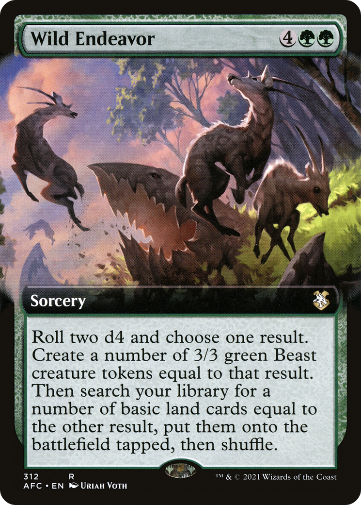 Wild Endeavor (Extended Art) (AFC-312) - Forgotten Realms Commander: (Extended Art)
