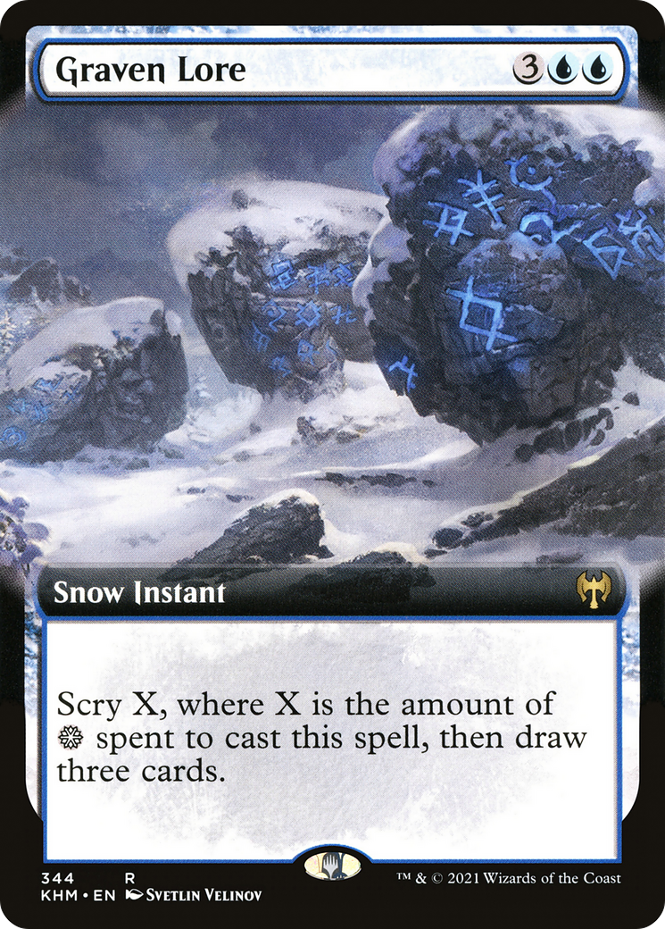 Graven Lore (KHM-344) - Kaldheim : (Art étendu, neige) Foil 