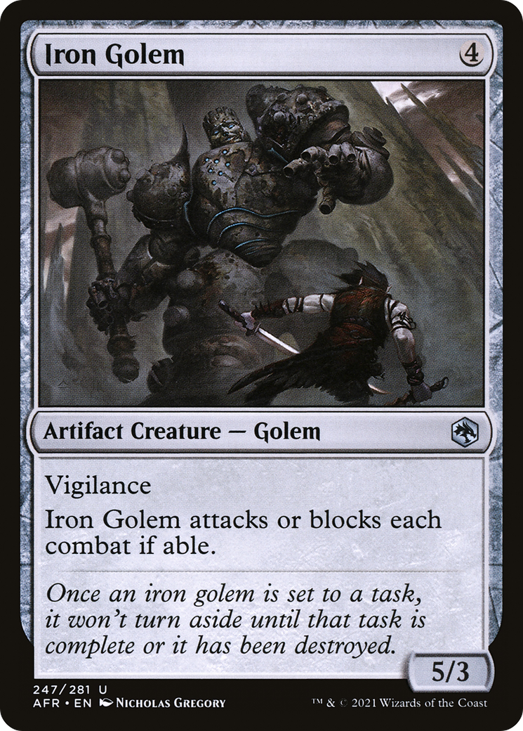 Iron Golem (AFR-247) - Adventures in the Forgotten Realms