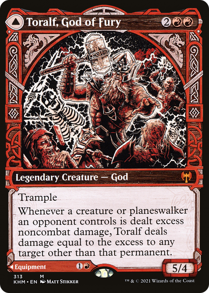 Toralf, Dieu de la Fureur // Marteau de Toralf (KHM-313) - Kaldheim : (Vitrine) 