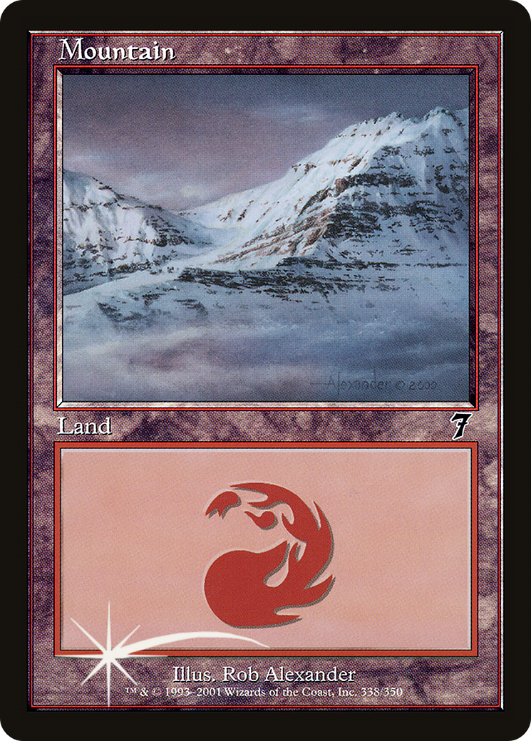 Mountain (338) (7ED-338★) - Seventh Edition Foil