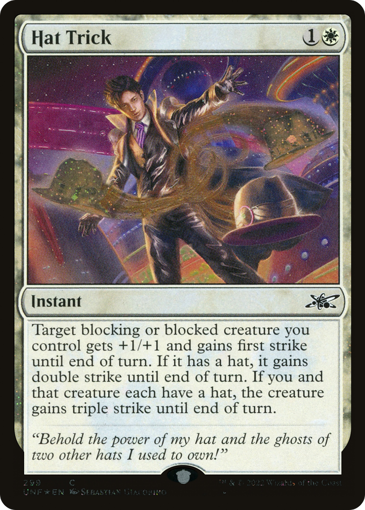Hat Trick (Galaxy Foil) (UNF-299) - Unfinity Foil