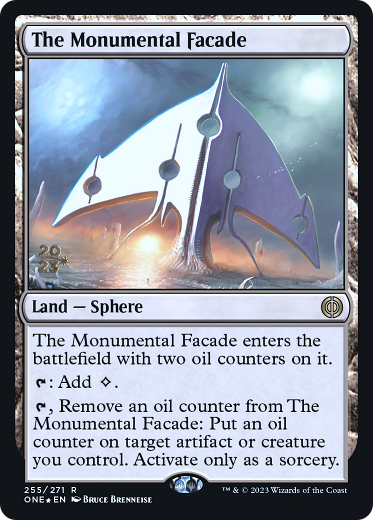 The Monumental Facade (PRE-255S) - Phyrexia: All Will Be One Promos Foil