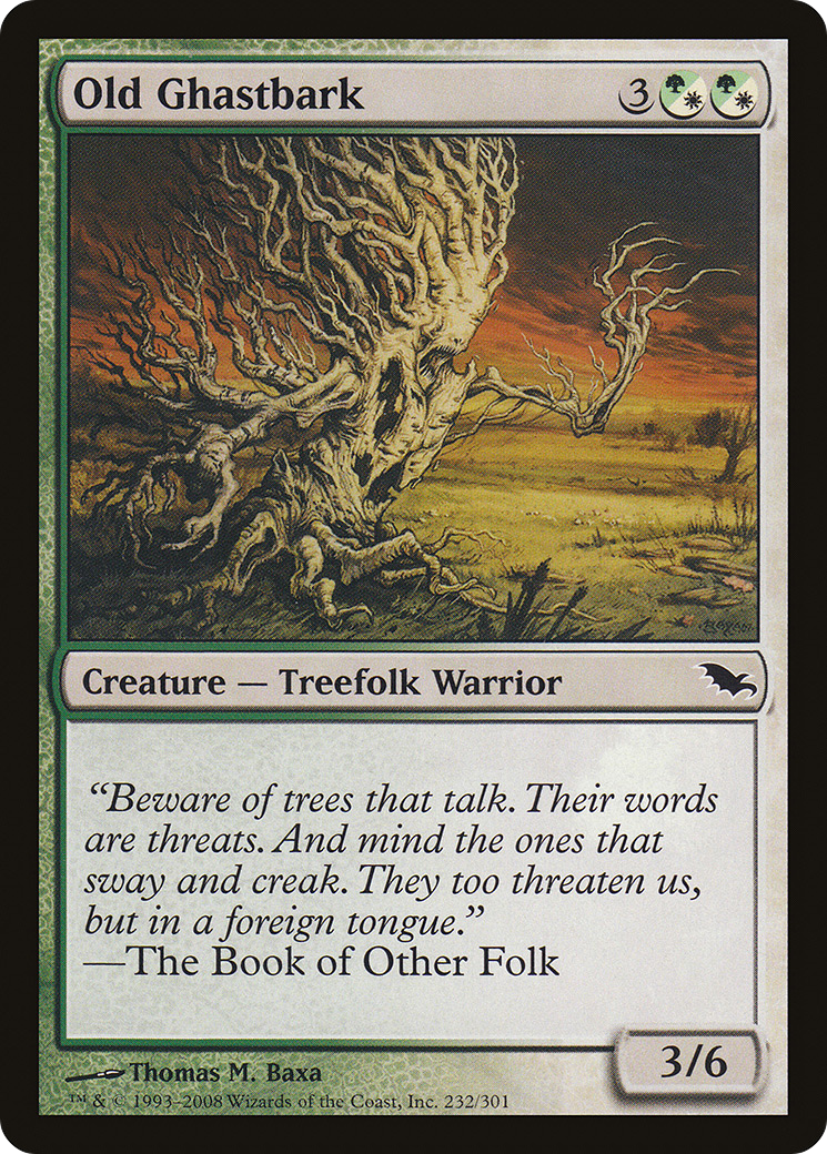 Vieux Ghastbark (SHM-232) - Feuille Shadowmoor 
