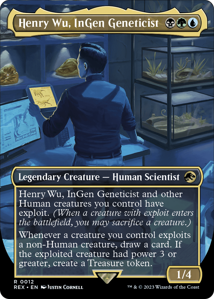 Henry Wu, InGen Geneticist (Borderless) (REX-012) - Jurassic World Collection (Borderless) Foil