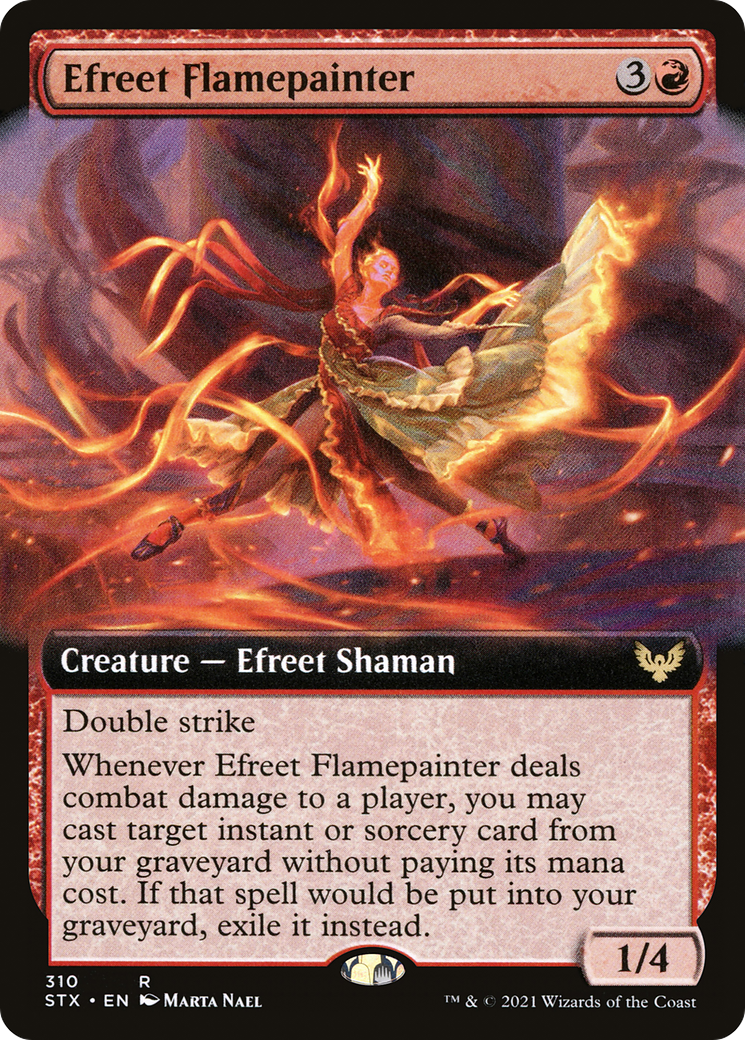 Efreet Flamepainter (STX-310) - Strixhaven : École des mages : (Extended Art) Foil 