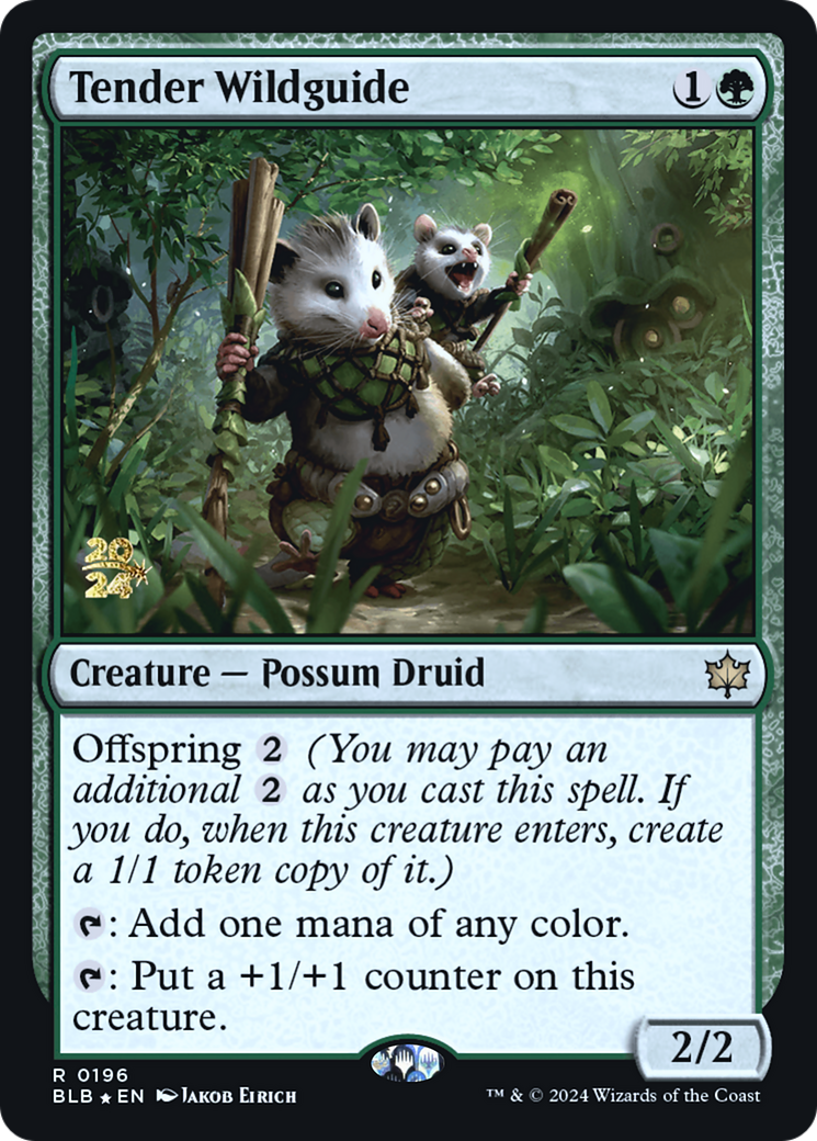 Tender Wildguide (PRE-196) - Bloomburrow Promos Foil