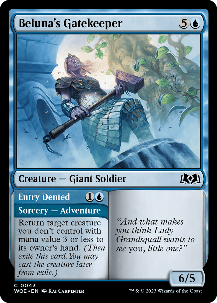 Gardien de Beluna // Entrée refusée (WOE-043) - Wilds of Eldraine Foil 