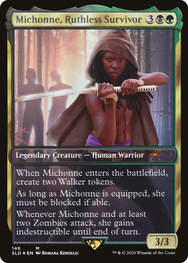 Michonne, Ruthless Survivor (SLD-146) - Secret Lair Drop / Michonne, Ruthless Survivor Foil