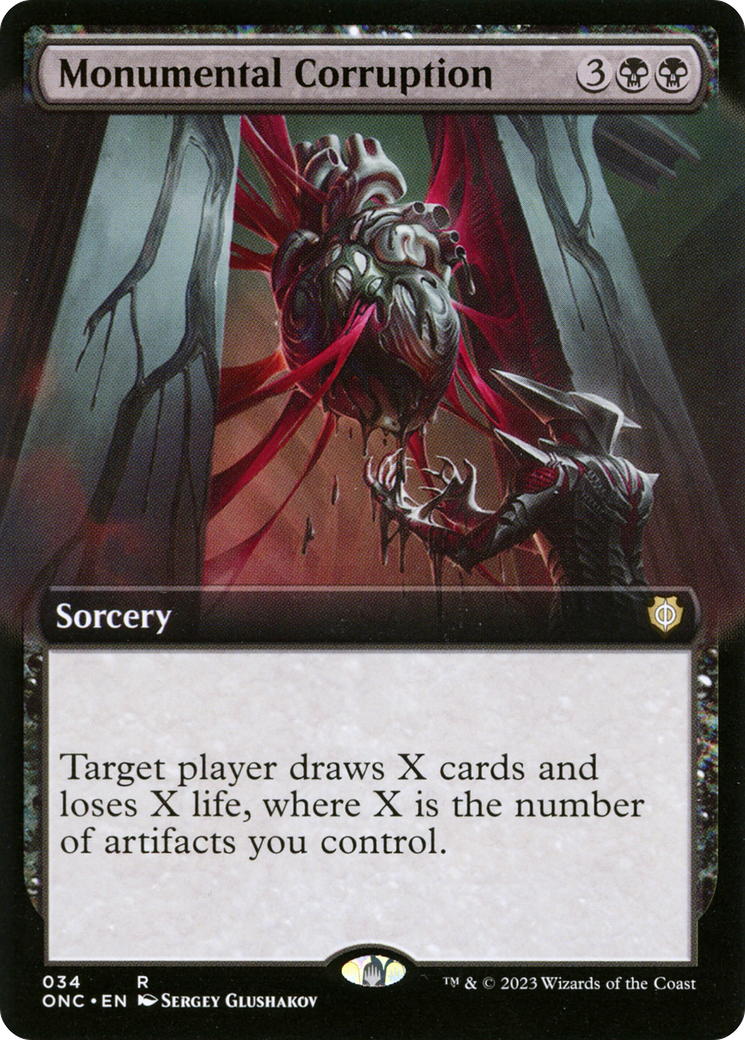 Corruption monumentale (ONC-034) - Phyrexia : Tous ne feront qu'un ! Commander : (Extended Art) Foil 