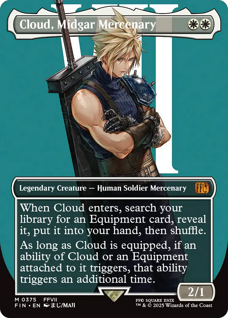 Cloud, Midgar Mercenary (FIN-375) - FINAL FANTASY (Borderless) Foil