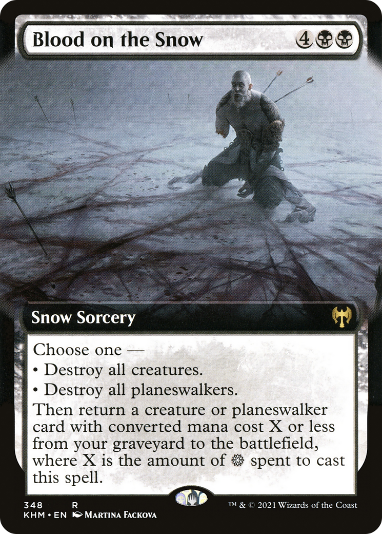 Du sang sur la neige (KHM-348) - Kaldheim : (Extended Art, neige) 