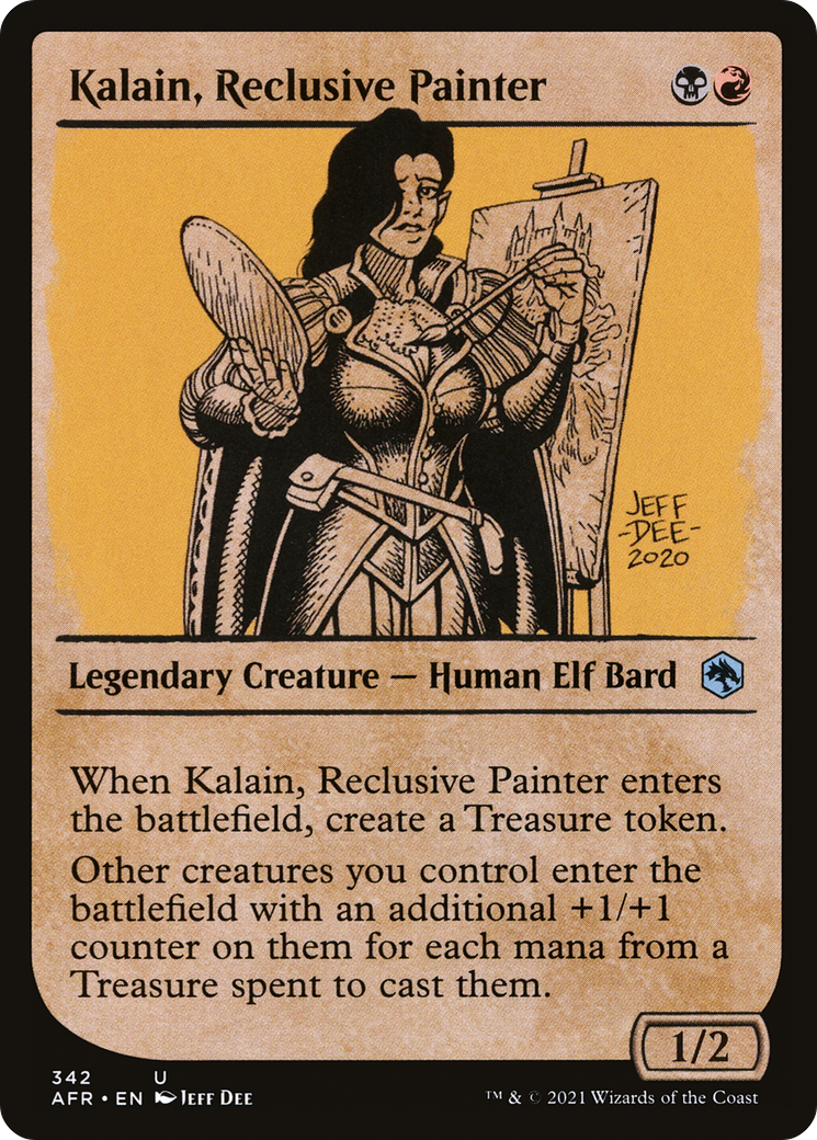 Kalain, Reclusive Painter (Showcase) (AFR-342) - Adventures in the Forgotten Realms: (Showcase) Foil