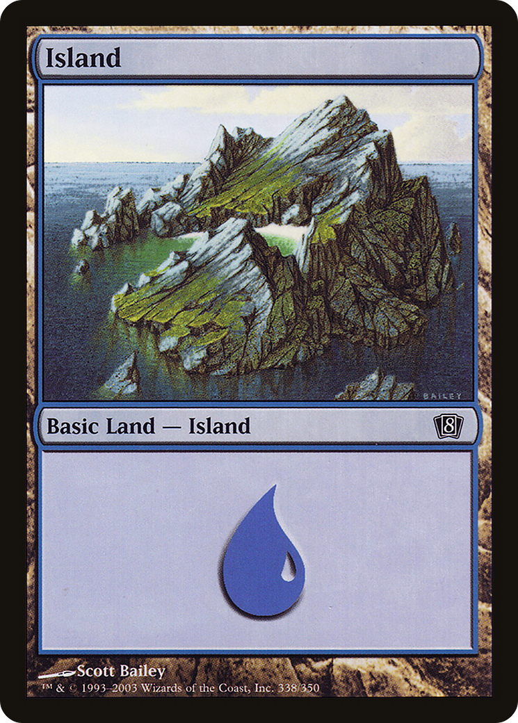 Island (338) (8ED-338★) - Eighth Edition Foil