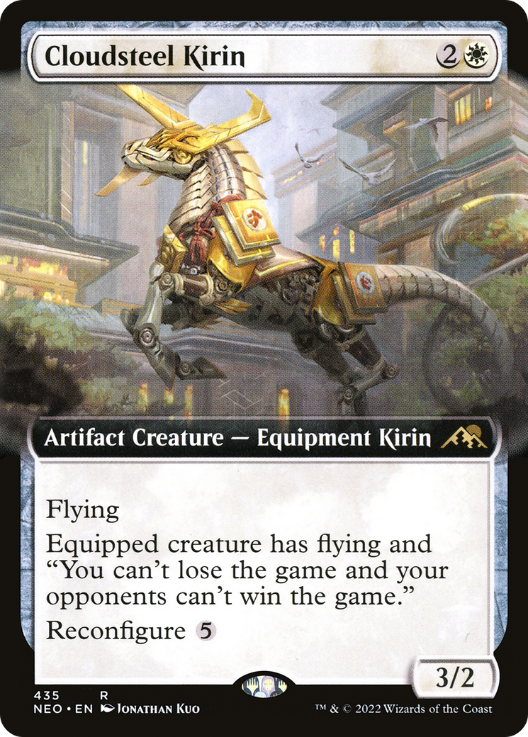 Kirin Cloudsteel (NEO-435) - Kamigawa : Neon Dynasty (Extended Art) Foil