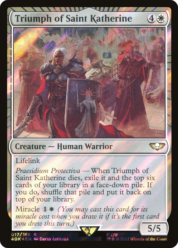Triumph of Saint Katherine (Surge Foil) (40K-017) - Warhammer 40,000 Commander Foil