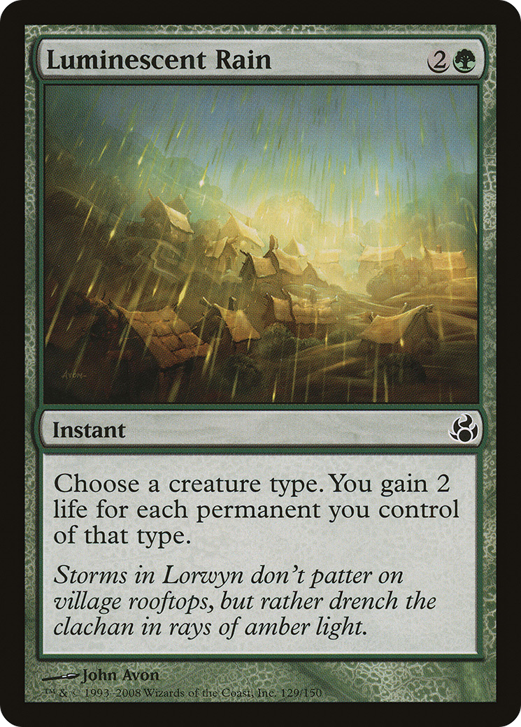 Pluie luminescente (MOR-129) - Feuille de Morningtide 