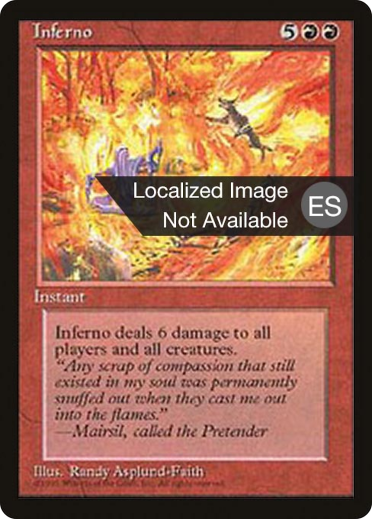 Inferno (4BB-205) - Quatrième édition, Foreign Black Border 