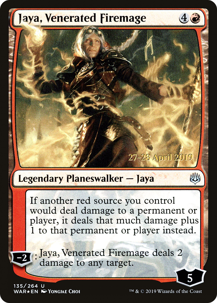 Jaya, Mage du Feu Vénéré (PWAR-135S) - Promotions de la Guerre de l'Étincelle