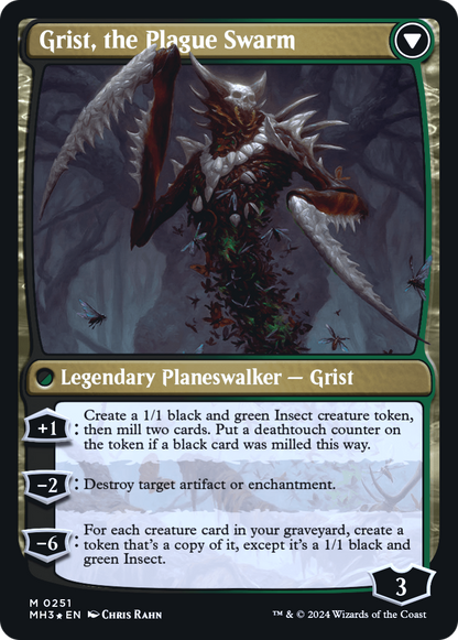 Grist, Voracious Larva // Grist, the Plague Swarm (PRE-251) - Modern Horizons 3 Promos Foil