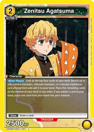 Zenitsu Agatsuma (001) (UE05BT/KMY-1-001) - Demon Slayer Kimetsu no Yaiba