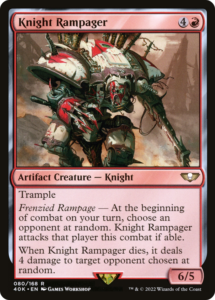 Knight Rampager (40K-080) - Warhammer 40,000 Commander