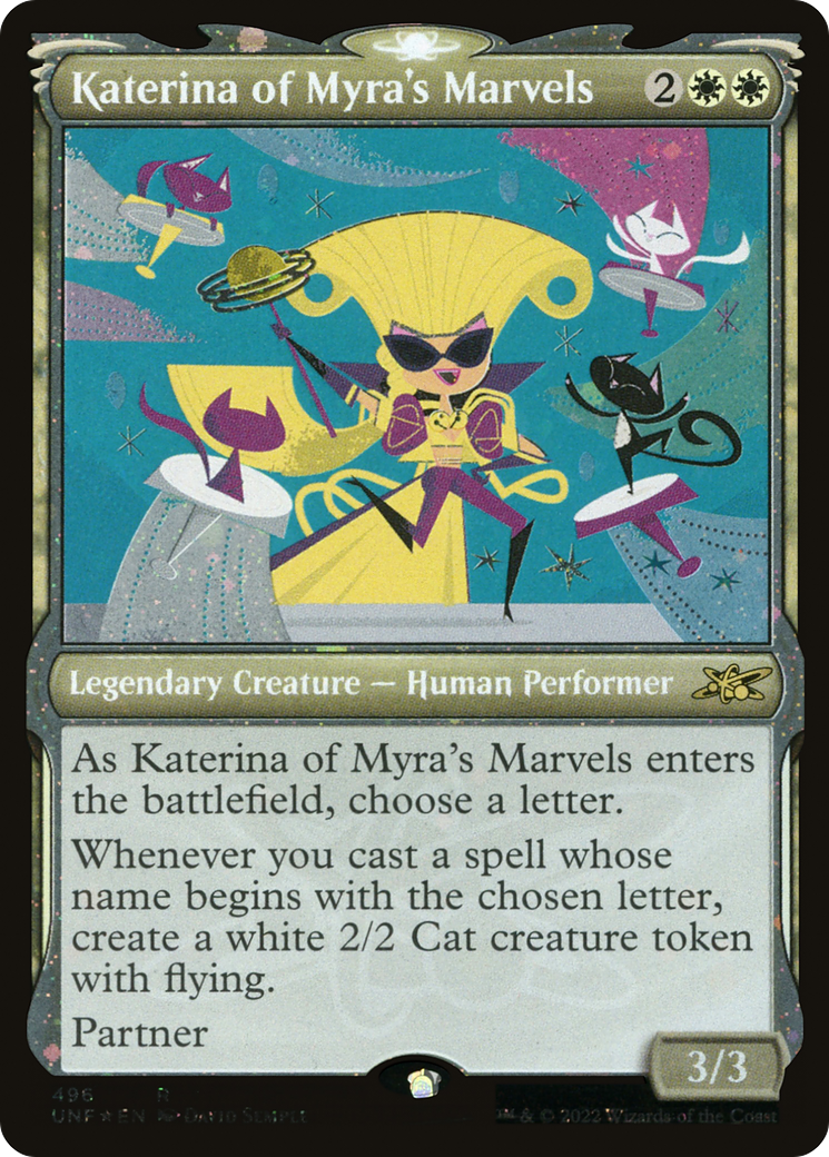 Katerina of Myra's Marvels (Showcase) (Galaxy Foil) (UNF-496) - Unfinity: (Showcase) Foil