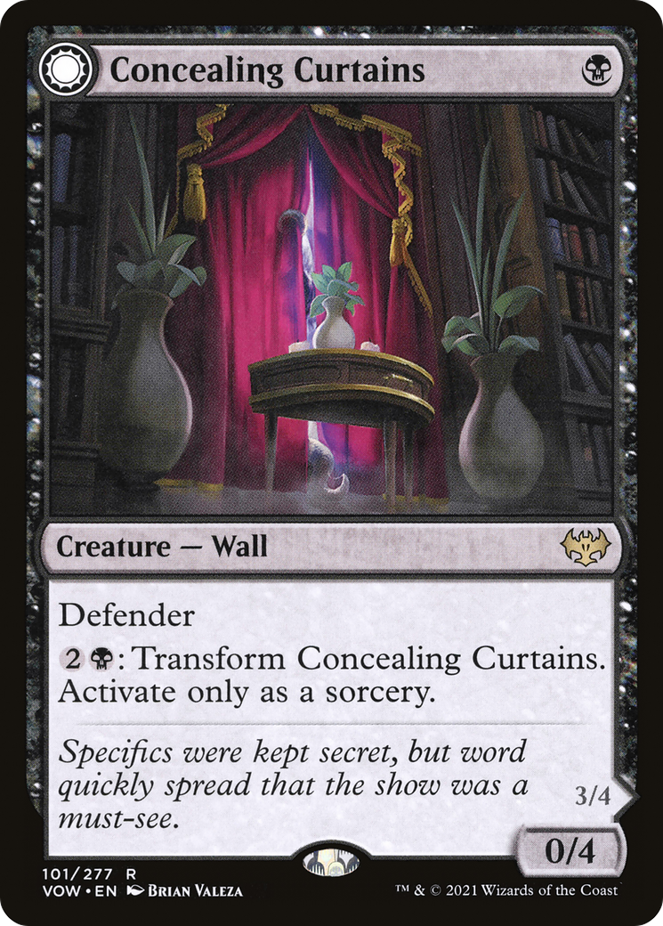 Concealing Curtains (VOW-101) - Innistrad: Crimson Vow: (Double Faced Transform)
