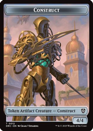 Construction // Jeton double face Nalaar Aetherjet (DRC-12 // 16) - Commander : Aetherdrift Foil 