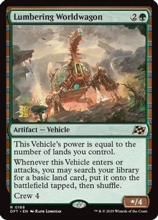 Lumbering Worldwagon (PRE-168) - Prerelease Cards Foil