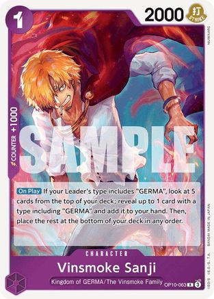 Vinsmoke Sanji (OP10-063) - Feuille de sang royal 