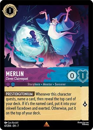 Merlin - Clairvoyant astucieux (67/204) - Feuille froide de l'île d'Archazias 