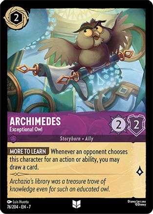 Archimède - Chouette exceptionnelle (76/204) - Île d'Archazias 