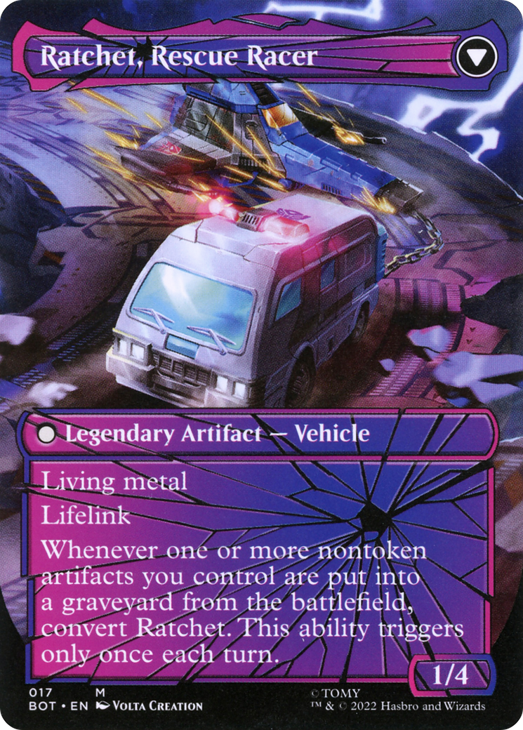 Ratchet, médecin de campagne // Ratchet, coureur de sauvetage (BOT-017) - Transformers : (convertdfc, shatteredglass) (sans bordure) Feuille 