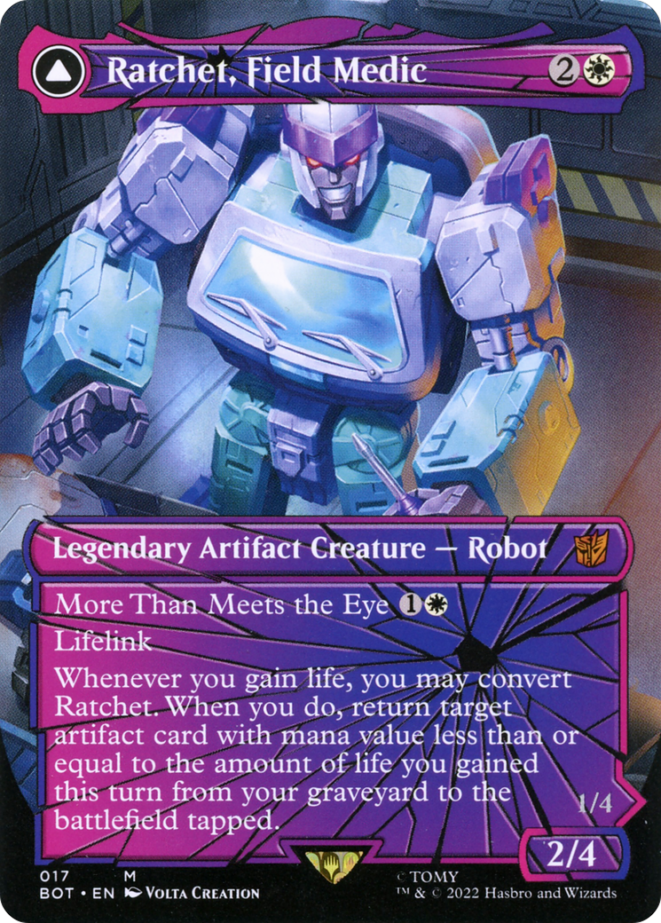 Ratchet, médecin de campagne // Ratchet, sauveteur (BOT-017) - Transformers : (convertdfc, shatteredglass) (Borderless) 