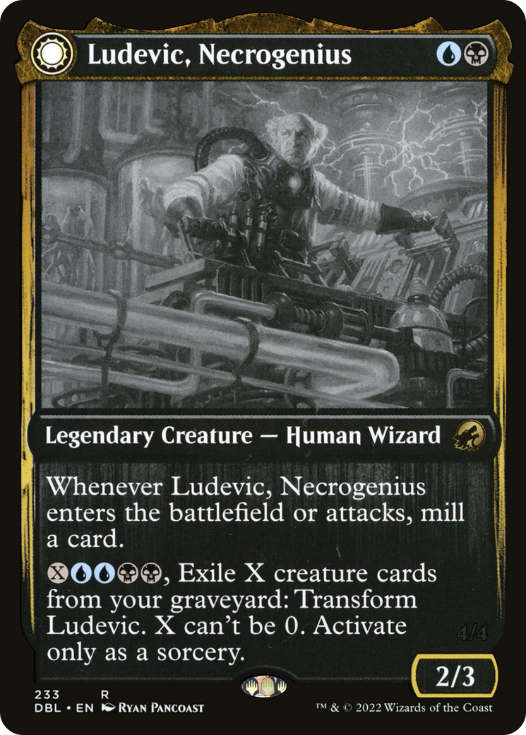 Ludevic, Necrogenius (DBL-233) - Innistrad: Double Feature: (Double Faced Transform) Foil
