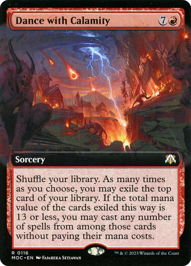 Dance with Calamity (Extended Art) (MOC-116) - March of the Machine Commander: (Extended Art)