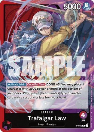Trafalgar Law (événement de sortie OP10) (P-086) - Cartes promotionnelles One Piece 
