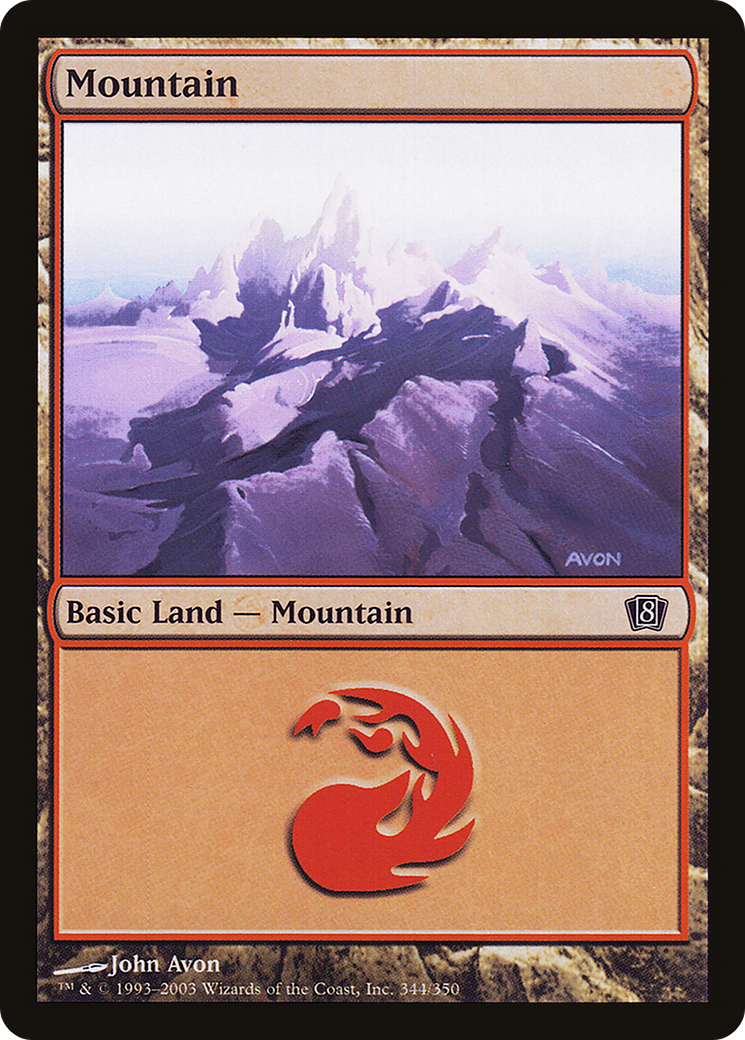 Mountain (344) (8ED-344★) - Eighth Edition Foil