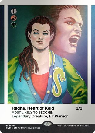 Radha, Heart of Keld (Rainbow Foil) (SLD-1876) - Secret Lair Drop Series Foil
