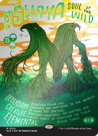 Ashaya, Soul of the Wild (Rainbow Foil) (SLD-2014) - Secret Lair Drop Series Foil