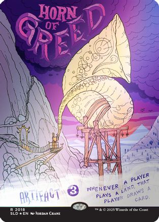 Horn of Greed (Rainbow Foil) (SLD-2018) - Secret Lair Drop Series Foil