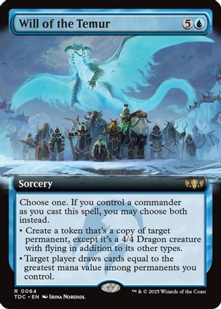 Volonté des Temur (Extended Art) (TDC-064) - Commandant : Tarkir : Tempête de dragons 